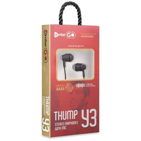 Enter-Go Premium in-Ear Headphones with Mic Thump Y3