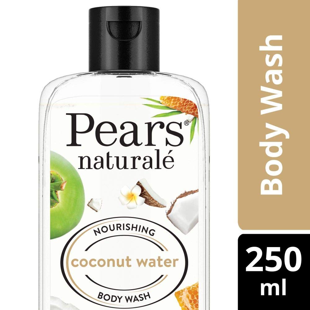 Pears Naturale Nourishing Coconut Water Bodywash With Glycerine, Soap Free, Paraben Free, Eco Friendly, Dermatologically Tested, 250 ml