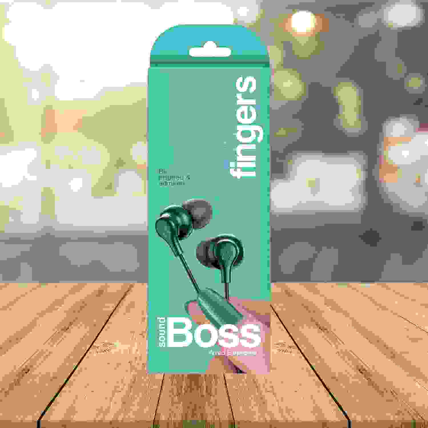 FINGERS SoundBoss Wired in Ear Earphone with Mic (Emerald Green)