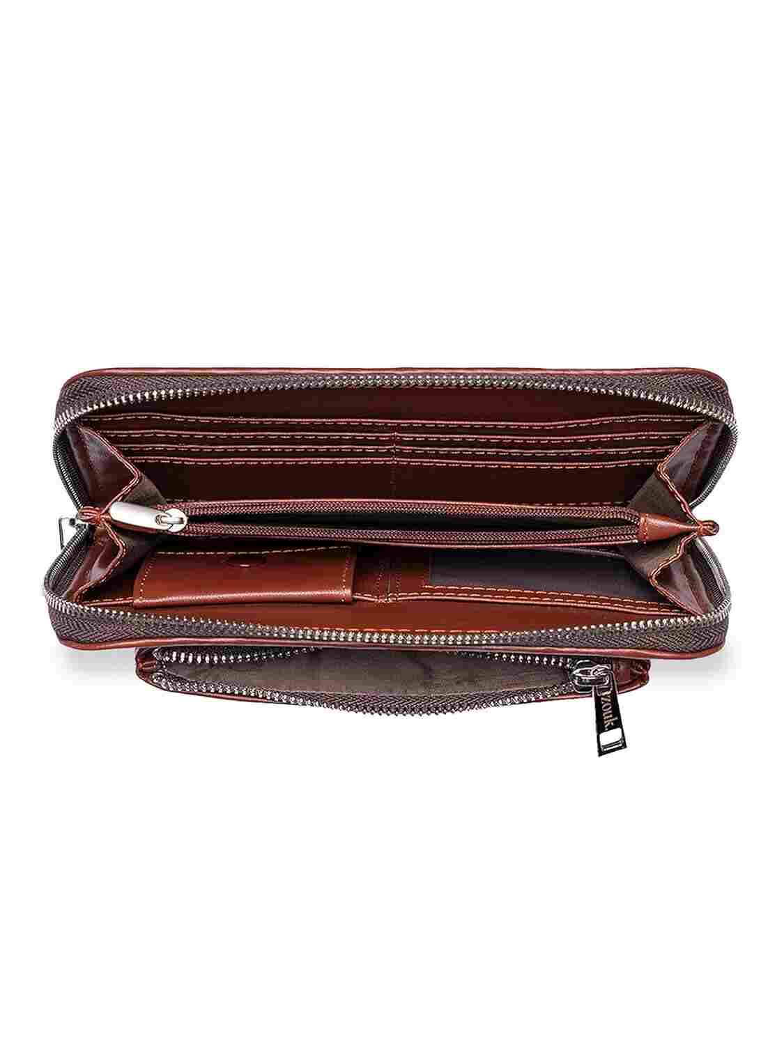 Classic women wallet bag - Fabric Vegan Leather and Jute with Mobile Phone Pocket FloMotif Print Handmade