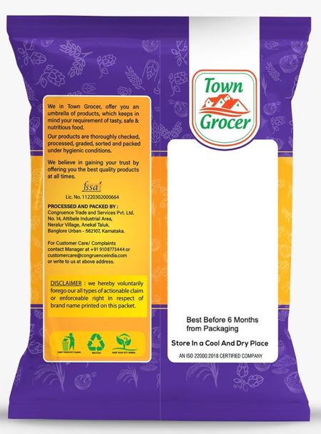 Town Grocer Arhar Dal / Toor Dal - அர்ஹர் பருப்பு / துவரம் பருப்பு - Paruppu - 1Kg