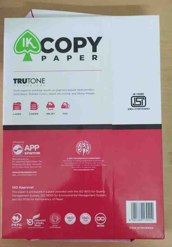IK COPY Paper A4 Size 500 Sheets - 80 GSM