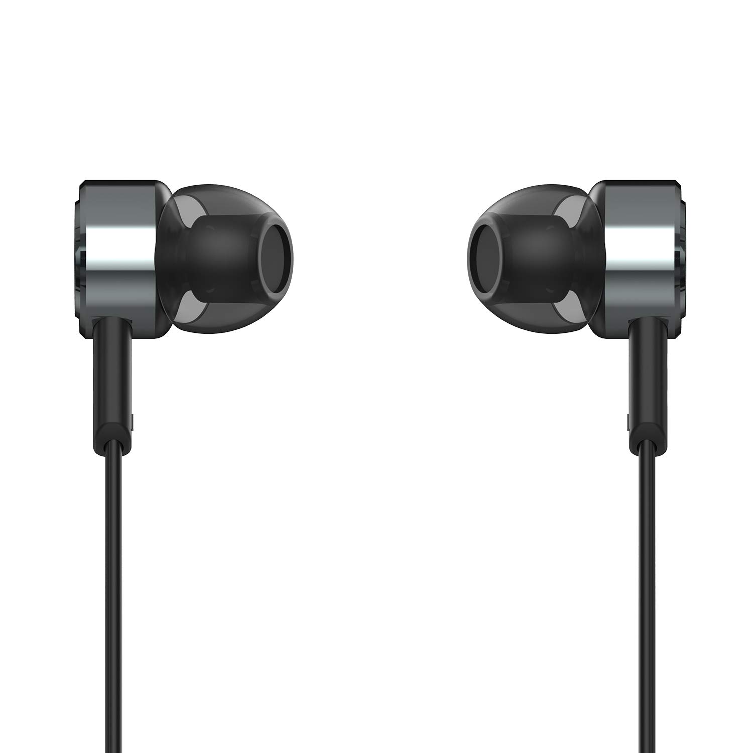 boAt BassHeads 122 Wired in Ear Earphones with Heavy Bass, Integrated Controls and Mic (Gun Metal)