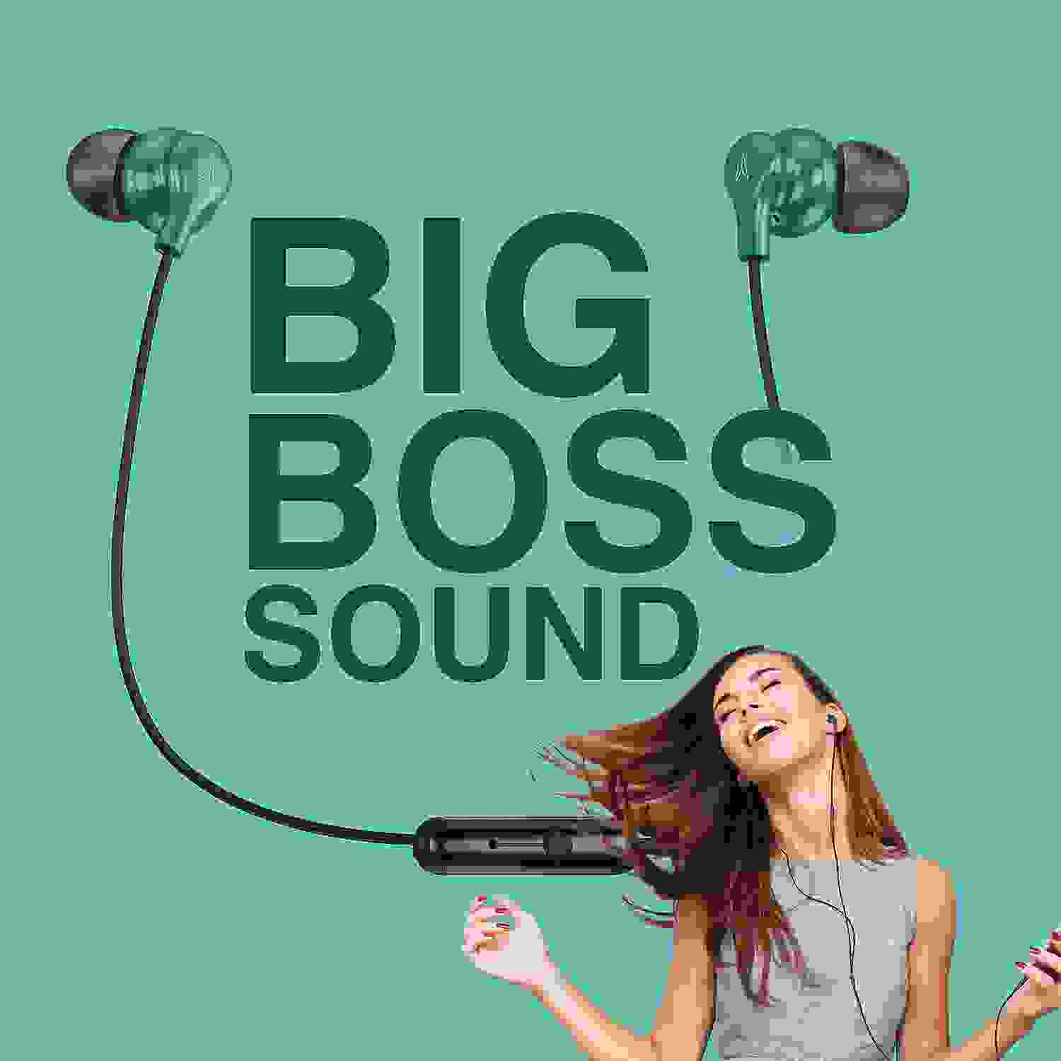 FINGERS SoundBoss Wired in Ear Earphone with Mic (Emerald Green)