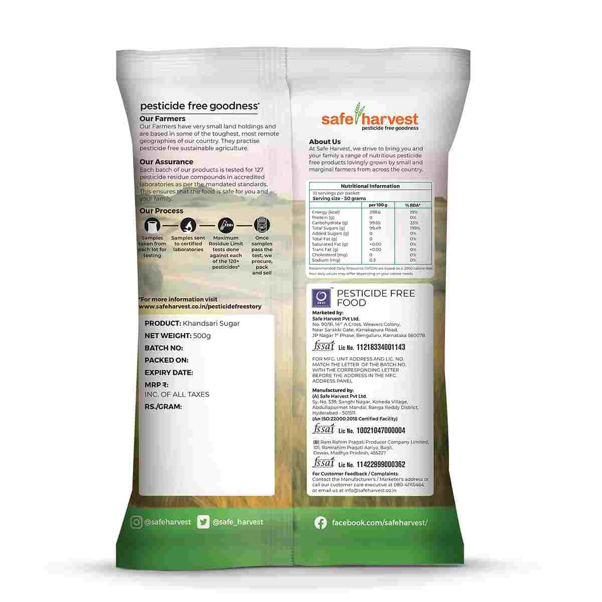Safe Harvest Khandsari Sugar - 1Kg