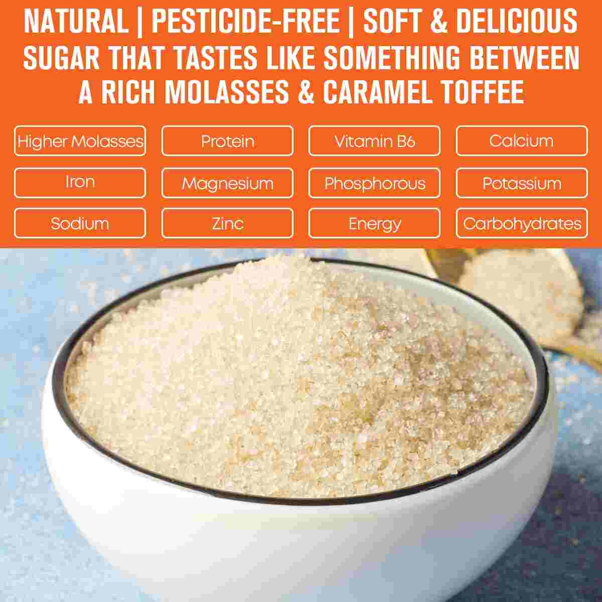 Safe Harvest Khandsari Sugar - 1Kg