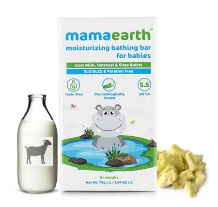 Mamaearth Moisturizing Baby Bath Soap - 2 x 75g