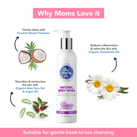 The Moms Co. Tear-Free Natural Baby Wash - 200ML
