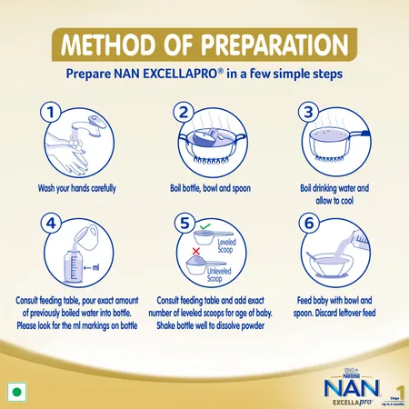 Nestle NAN EXCELLAPRO Powdered Infant Formula (Upto 6 months - Stage 1) - 400g