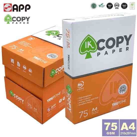 IK Copy Paper - 75GSM 500 Sheets A4 Paper
