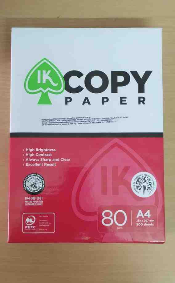 IK COPY Paper A4 Size 500 Sheets - 80 GSM