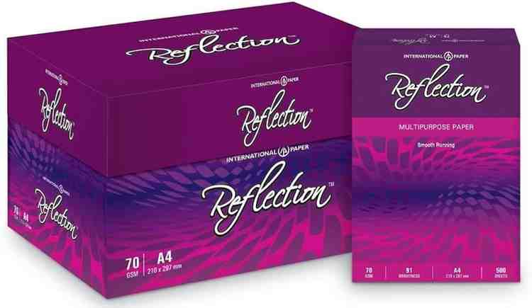Reflection White Premium A4 Multipurpose Paper, 70 GSM, 500 Sheets, Double-Sided Printing, Superior Print Quality, 21.0 x 29.7 cm