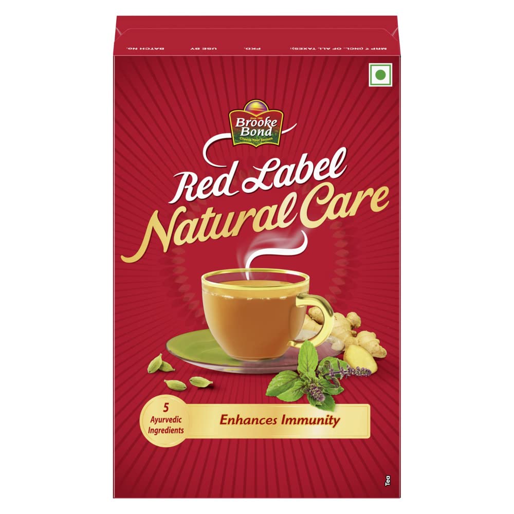 Red Label Natural Care Tea, with 5 Ayurvedic Ingredients, 500 g