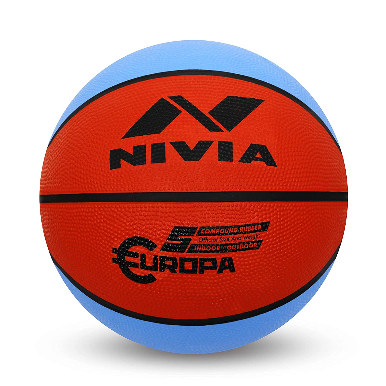 Nivia 633 Rubber Europa Basketball, Size 5 