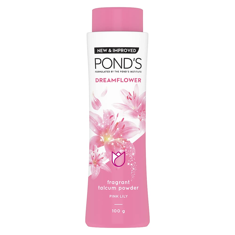 POND'S Dreamflower Fragrant Talc Powder with Vitamin B3, Pack of 1, 100gm