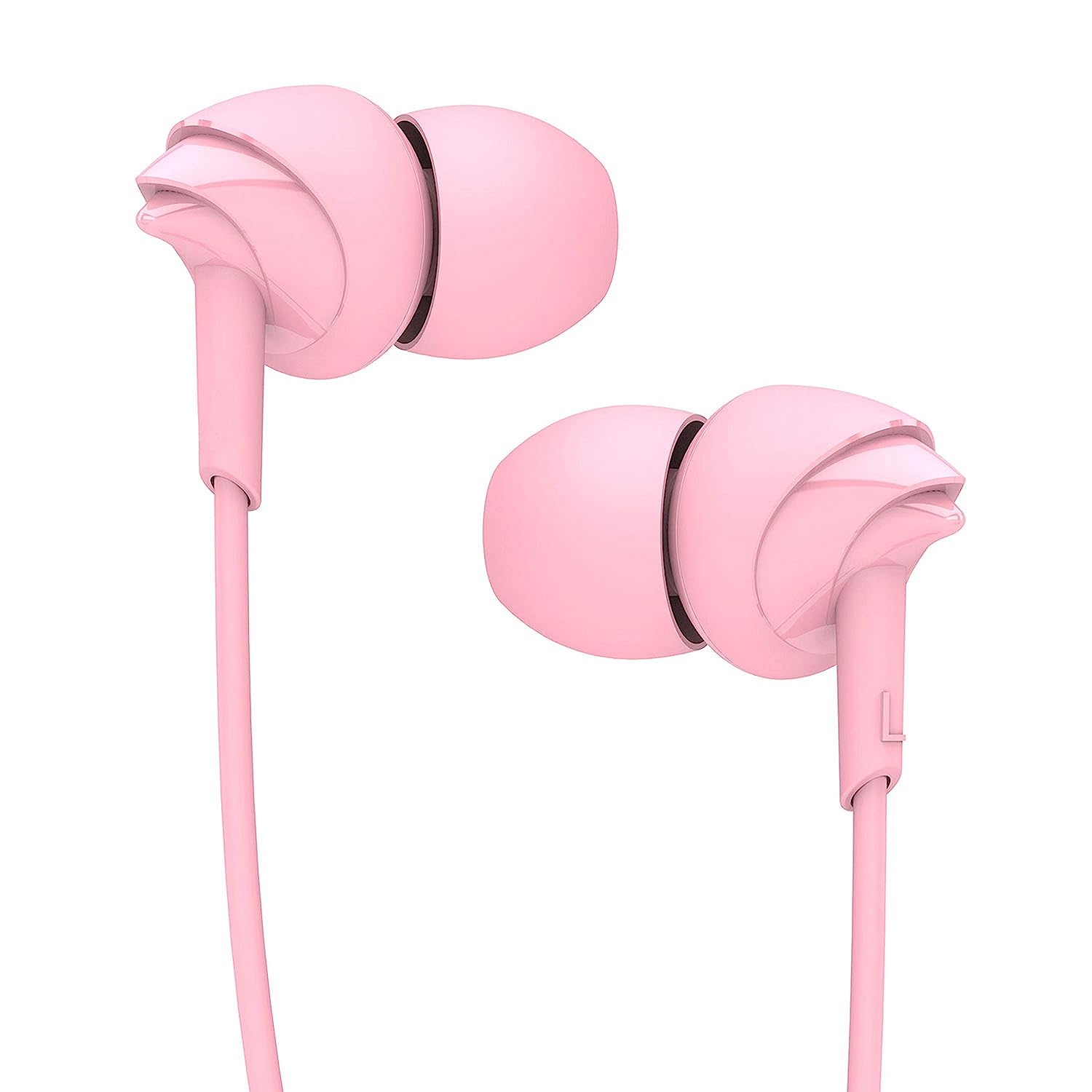 boAt Bassheads 100 in Ear Wired Earphones with Mic(Taffy Pink)