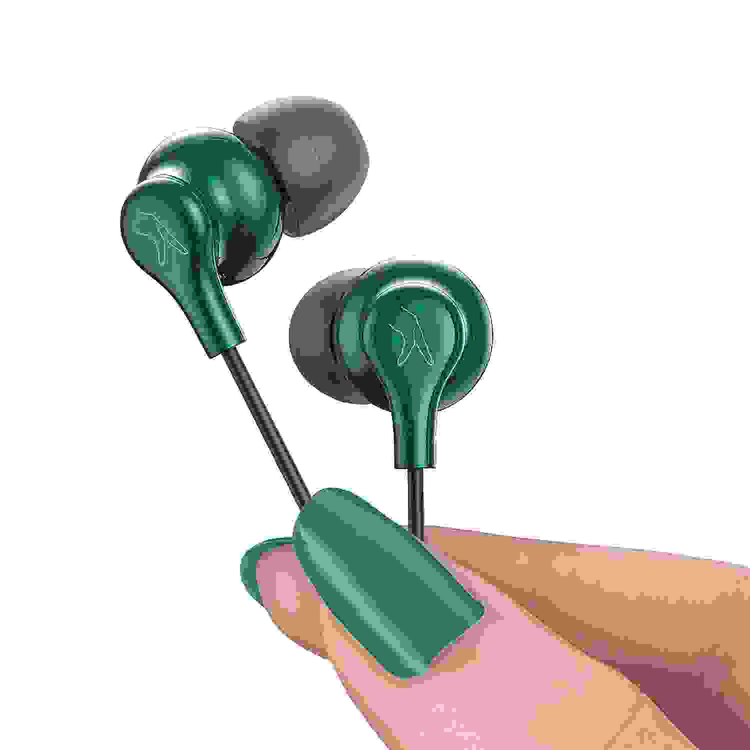 FINGERS SoundBoss Wired in Ear Earphone with Mic (Emerald Green)