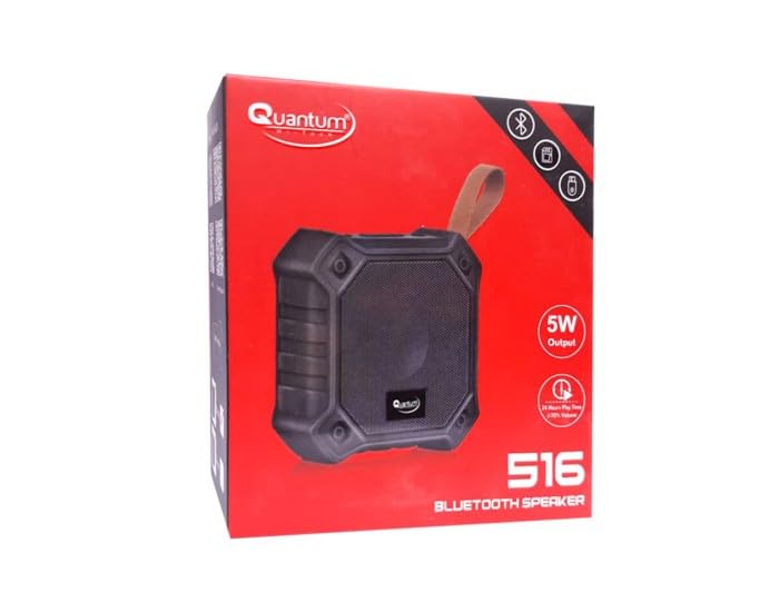 Quantum QHM516 Wireless Bluetooth Speaker(5W) with Upto 24hrs of Playtime(Black)