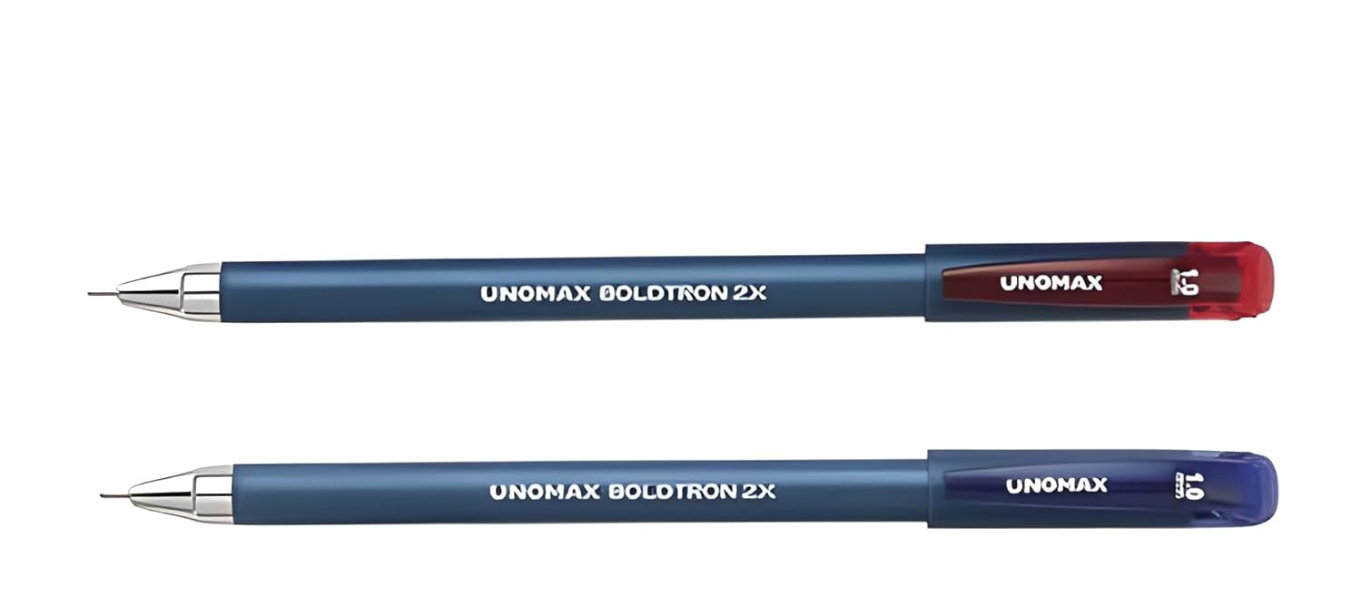 Unomax Boldtron 2X 1.0 mm Ball Point Pens - Pack of 10 - Red Colour