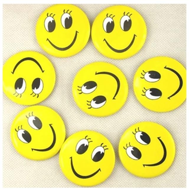 Sai Bagavath Family mart  Collection Small Smiley Emoji Colourful Expressions Button Pins Badge Brooch for Kids Boys Girls Mix Design