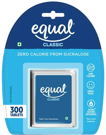 Equal Classic Zero Calorie Sweetener Sugar Free Calorie Control - 300 Piece