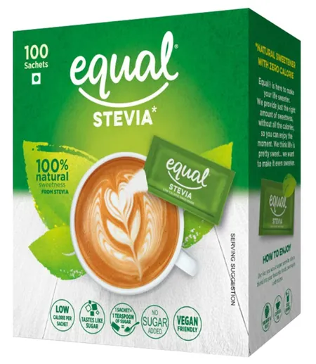 Equal Stevia Natural Sweetener Sugar Free - 100 Piece