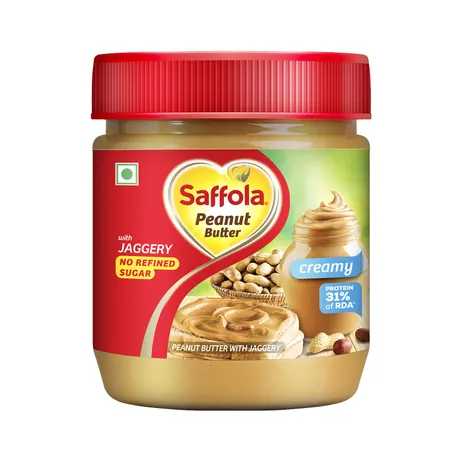 Saffola Peanut Butter With Jaggery Creamy No Refined Sugar 31% RDA Protein - 350g