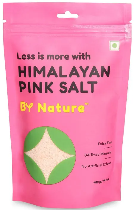 By Nature Himalayan Pink Salt Salt In Fresh Mineral Rich Low Sodium Pink Salt Flavorful Vegan Food - 400g