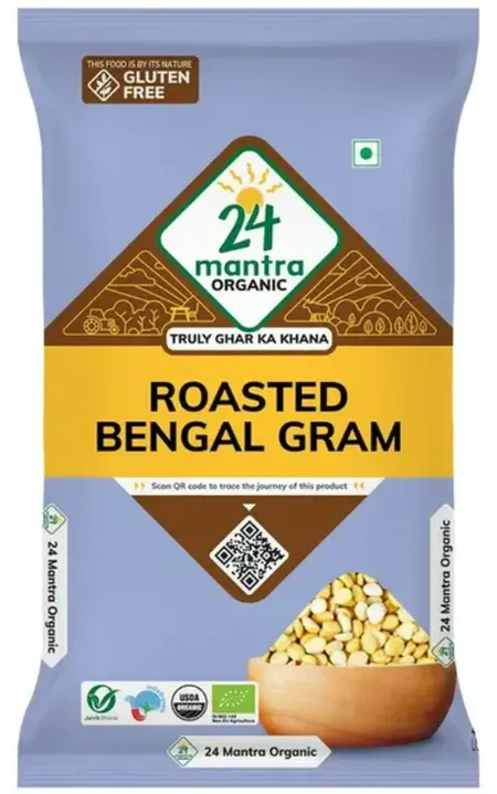 24 Mantra Organic Roasted Bengal Gram Dal - வறுத்த வங்காளம் பருப்பு - Paruppu - 500g