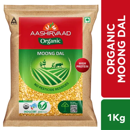 Aashirvaad Nature's Super Foods Organic Moong Dal - பாசி பருப்பு - Paruppu - 1Kg