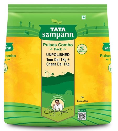 Tata Sampann Combi Pack Toor Dal & Chana Dal - துவரம் பருப்பு & கடலை பருப்பு - Paruppu - 2Kg