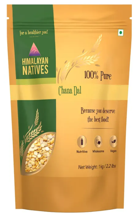 Himalayan Natives Premium Quality Chana Dal - கடலை பருப்பு - Kadalai Paruppu - 1Kg