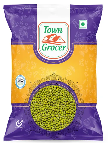 Town Grocer Whole Green Moong - முழு பச்சை பாசிப்பயறு - Payaru - 500g