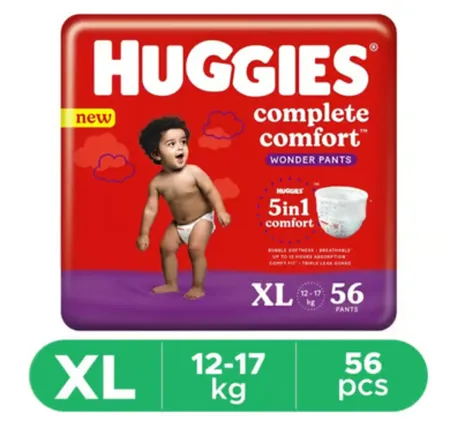 Huggies Complete Care (Pants, XL , 12-17 kg) - 56 Piece