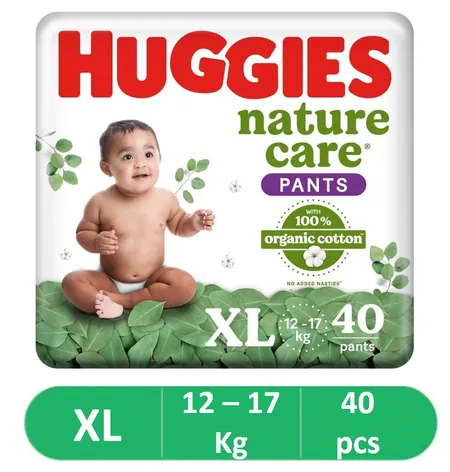 Huggies Nature Care (Pants, XL, 12-17 kg) - 40 Piece