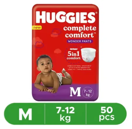 Huggies Complete Care (Pants, M , 7-12 kg) - 50 Piece