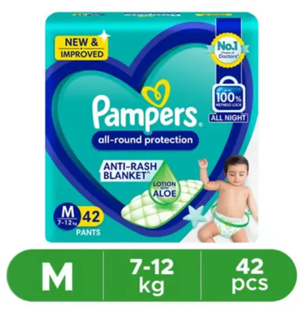 Pampers All Round Protection (Pants, M , 7-12 kg) - 42 Piece