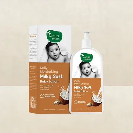Mother Sparsh Milky Soft Baby Lotion With Milk Protein Coconut Oil & Shea Butter - 200ML