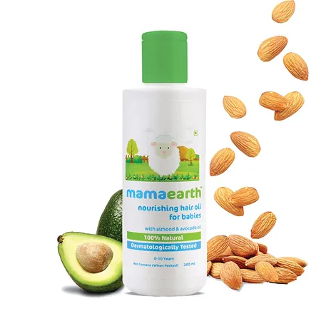 Mamaearth Nourishing Baby Hair Oil With Almond & Avocado Oil - 200ML