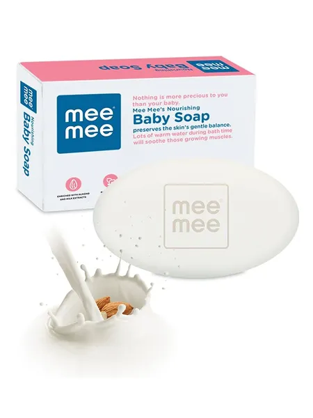 Mee Mee Nourishing Baby Soap For Bath Bar with 100% Natural Amond Oil & Milk Extract - 75g