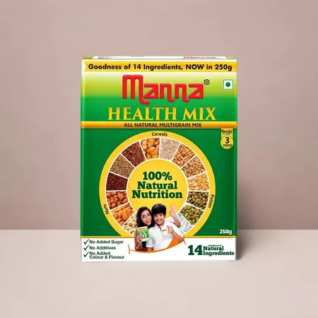 Manna Health Mix - Health & Nutrition Multigrain Drink For Kids - 250g