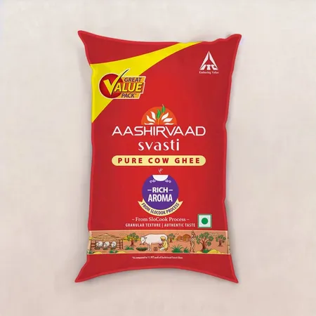 Aashirvaad Svasti Pure Cow Ghee - Pouch - 1Litre